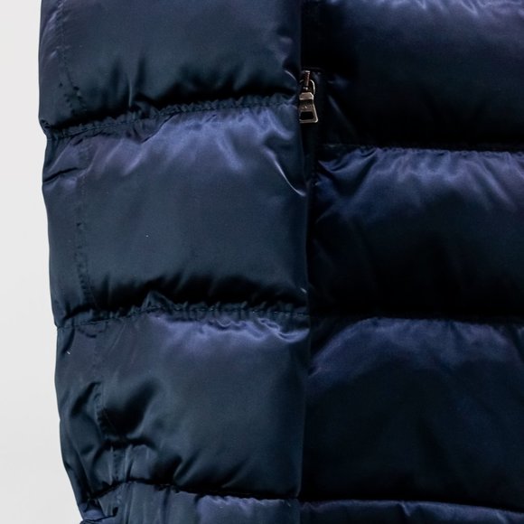 Prada Navy Puffer Jacket with Fur Trim - Picture 6 of 15